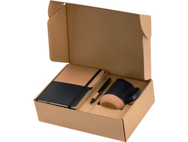 Set Forar regalo corporativo con bloc, bolígrafo y taza detalle 2