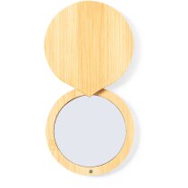 Espejo bolsillo Susil bambú cierre magnético cristal
