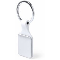 Llavero metal y silicona de colores blanco Llavero metal y silicona de colores blanco