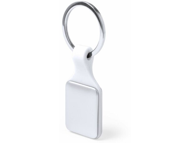 Llavero metal y silicona de colores blanco Llavero metal y silicona de colores blanco