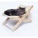 Silla mascotas Diny madera canvas plegable ajuste altura detalle 6