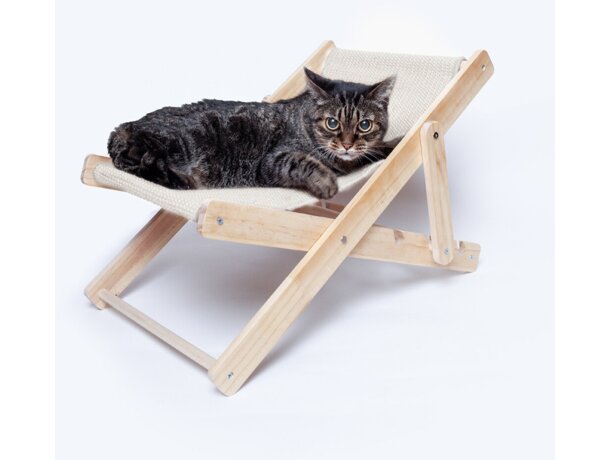 Silla mascotas Diny madera canvas plegable ajuste altura detalle 6