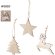 Set de adornos de árbol madera 3 piezas Tilmex sin color