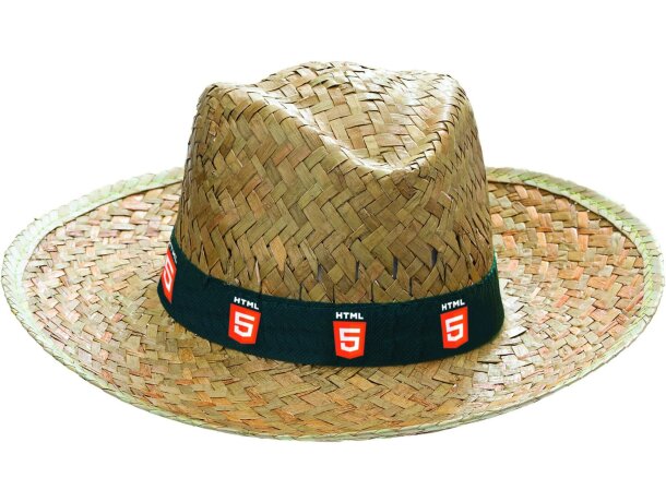 Sombrero de paja oscura estandar personalizado