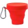 Vasos de plástico silicona plegable con mosquetón Rojo