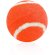 Pelota para mascotas de fieltro naranja con logo