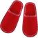 Zapatillas de casa unisex roja personalizado