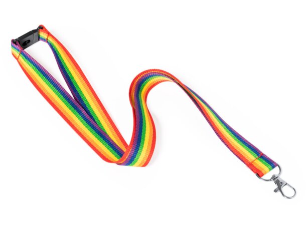 Lanyard lgtbi de poliéster Mapik detalle 5