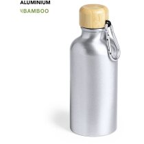 Bidón Yorix de aluminio mate con tapón de bambú