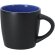 Taza cerámica Bibarsi 350ml negro mate con interior a color Azul