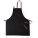 Delantal cocinero Vurcex de algodón canvas con polipiel negro