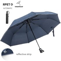 Paraguas Nereus RPET con banda reflectante segura