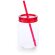 Tarro de cristal plástico de cocina Rojo