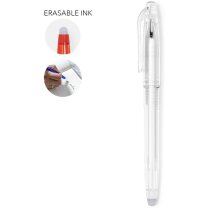 Bolígrafo borrable publicitario transparente jumbo Ludrick azul