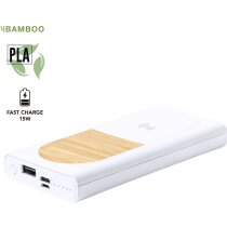 Cargador portátil bambú PLA 8000 mAh Ditte blanco