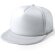 Gorra de poliéster con visera plana blanca
