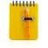 Mini Duxo libreta con bolígrafo personalizada amarillo