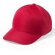Gorra básica para niños con cierre de velcro rojo