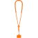 Lanyard soporte smartphone Zaret con mosquetón giratorio Naranja