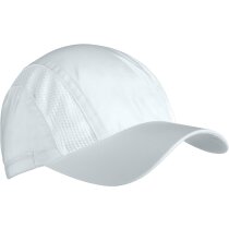 Gorra técnica de poliester con detalles de color con logo blanca Gorra técnica de poliester con detalles de color con logo blanca