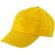 Gorra básica en algodón con 5 paneles personalizada amarilla