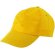 Gorra Sport básica en algodón con 5 paneles personalizada amarillo