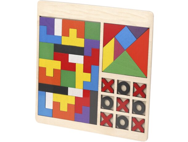 Set puzzles madera Meloxar con tres juegos educativos infantiles detalle 3