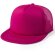 Gorra de poliéster con visera plana personalizada fucsia