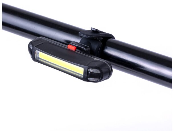 Luz seguridad bici Havu recargable con 10 luces cob blanca roja detalle 4