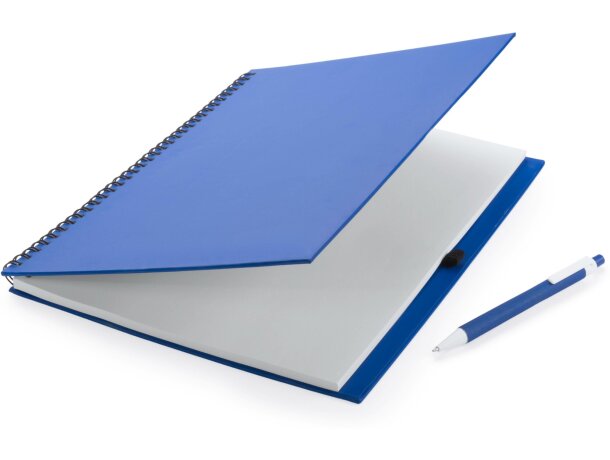 Libreta Tecnar ecológica con 80 hojas personalizada azul