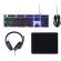 Set gamer Thrym con teclado ratón auriculares alfombrilla Negro