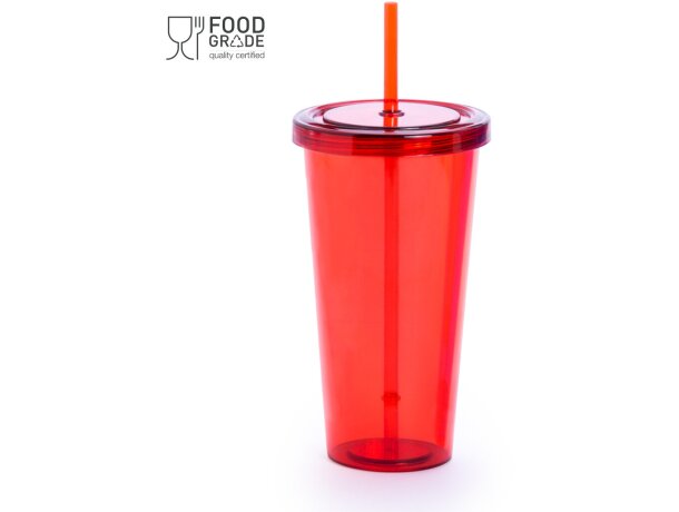 Vaso Trinox de plastico transparente de colores