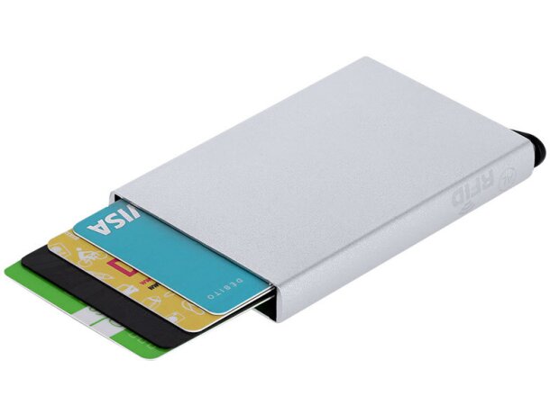 Tarjetero Harbanix aluminio reciclado protección RFID detalle 3