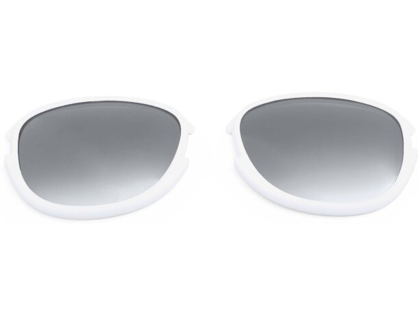 Lentes color negro con montura de colores blanca personalizado