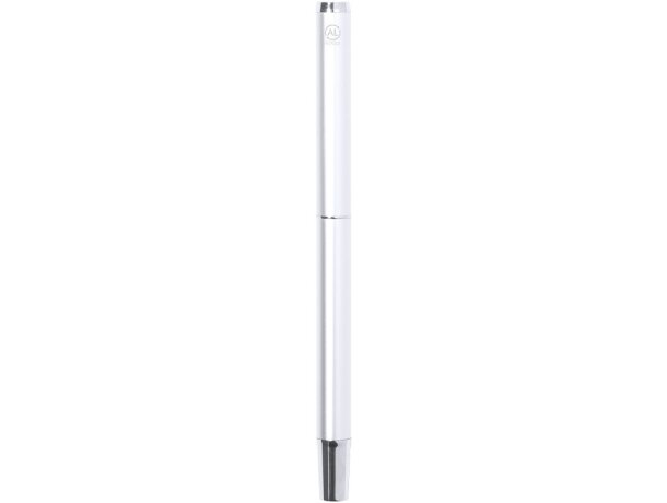 Set bolígrafo y roller para regalar de eco aluminio reciclado tinta azul detalle 6
