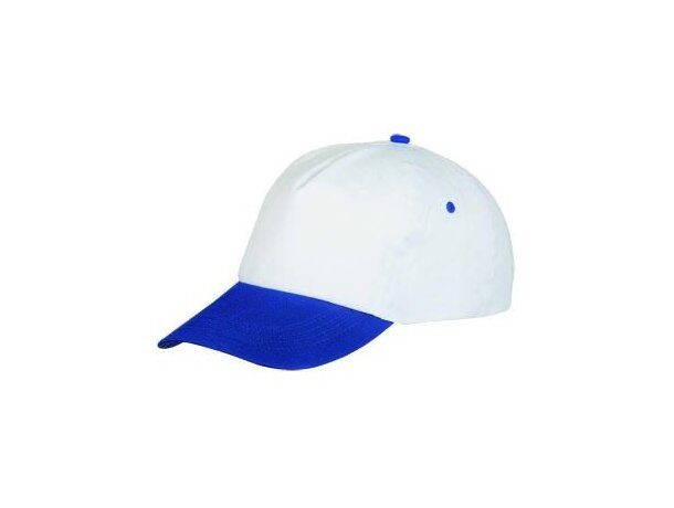 Gorra Sport básica en algodón con 5 paneles barata blanco