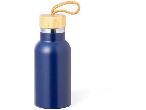 Botella de acero con asa de transporte y tapón de bambú 350ml Flazer detalle 2