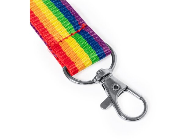Lanyard lgtbi de poliéster Mapik detalle 2