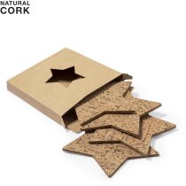 Posavasos para imprimir forma estrella corcho