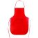 Delantal chef no tejido con bolsillo personalizado rojo