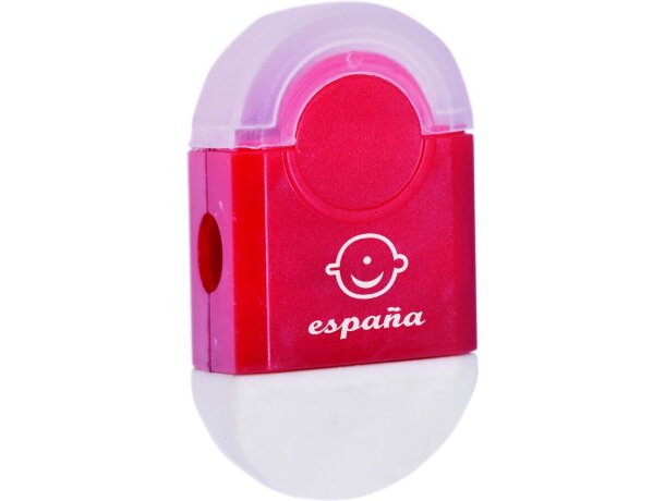 Sacapuntas personalizado y goma barato