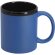 Taza Sanlar cerámica acabado caucho interior negro 320ml Azul