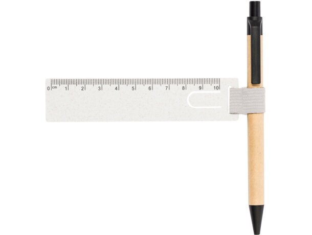 Regla marcapáginas Loiza de caña de trigo con goma elástica detalle 4