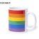 Taza Mercurik económica cerámica 370ml rainbow multicolor vibrante sin color