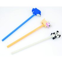 Lápiz de madera con panda de goma barato Lápiz de madera con panda de goma barato