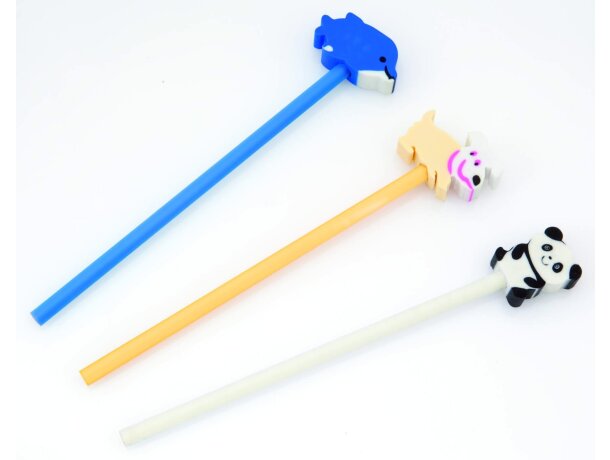 Lápiz de madera con panda de goma personalizado Lápiz de madera con panda de goma personalizado
