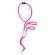 Lanyard Perux de poliéster con enganche fucsia