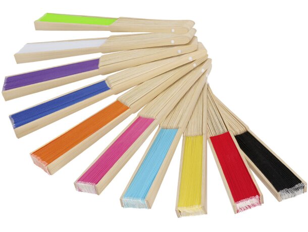 Abanico Mynor de bambú y poliéster 190T personalizable detalle 4