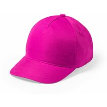 Gorra básica de algodón en 5 paneles personalizada fucsia