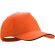 Gorra sencilla con visera curbada naranja barata